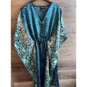 ASHRO dress one size blue oversized V neck